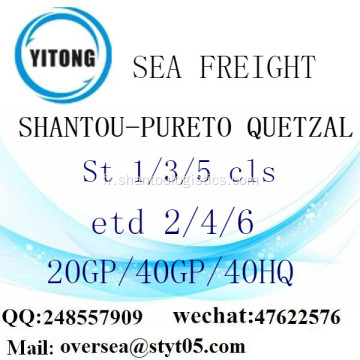 Fret de Shantou Port maritime d’expédition à Pureto Quetzal